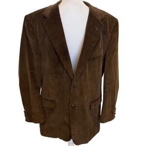 Statements Brown Corduroy Blazer Men's Size ? Sports Coat Academia Preppy School